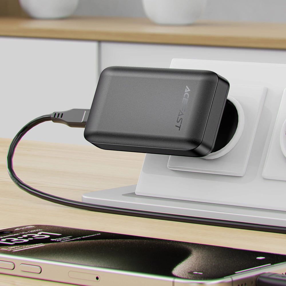 Incarcator Retea Acefast A100, 65W, 3.25A, 1 x USB-A - 2 x USB-C, Negru