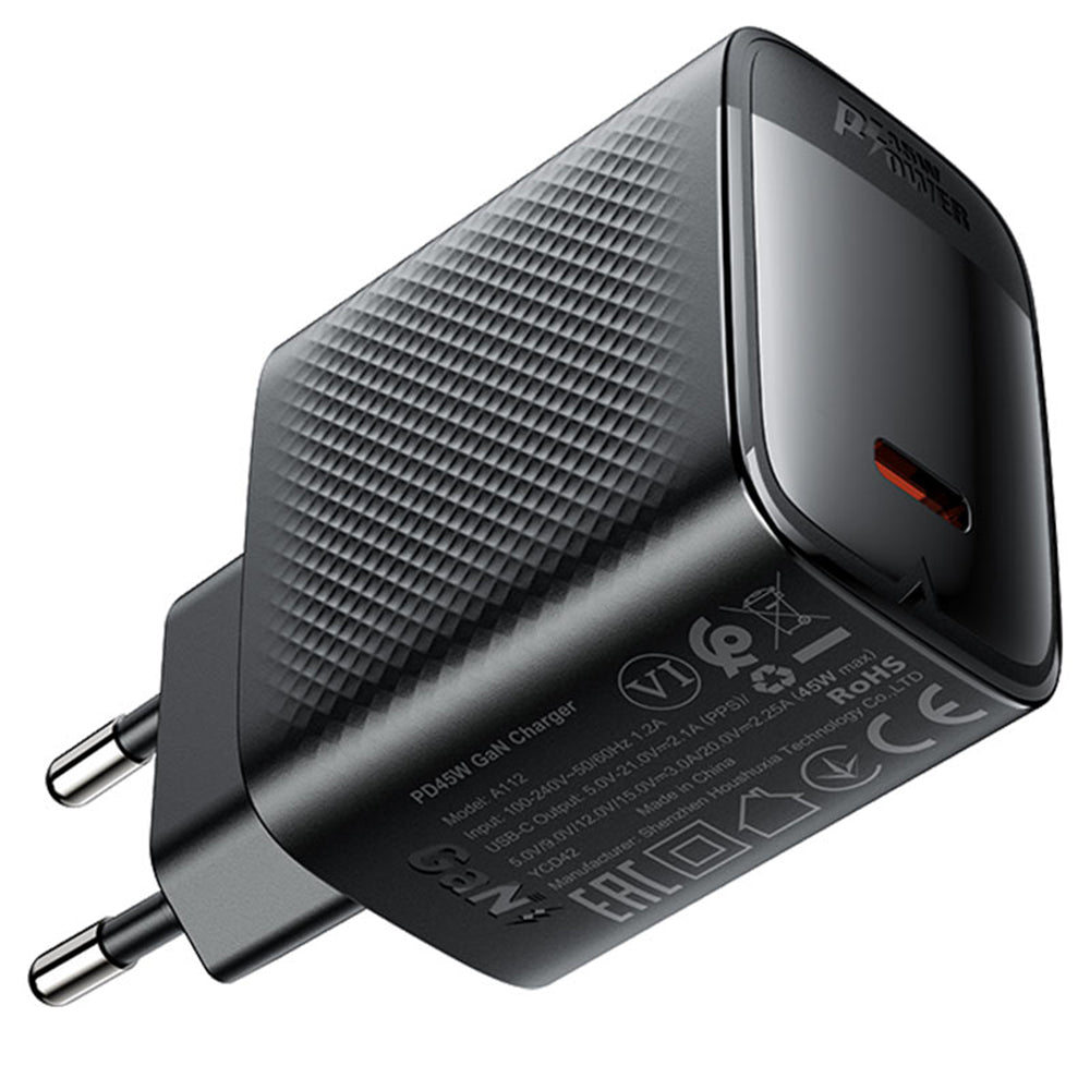 Incarcator Retea Acefast A112, 45W, 3A, 1 x USB-C, Negru