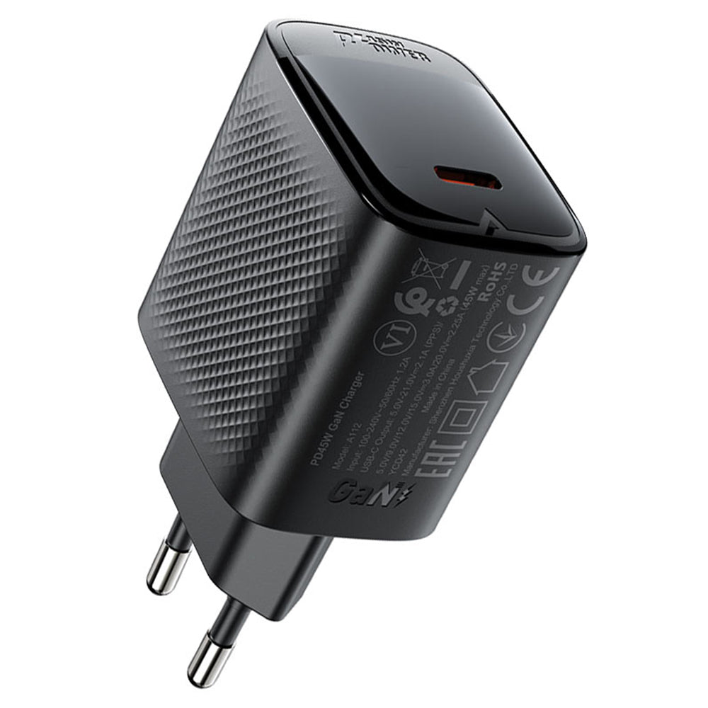 Incarcator Retea Acefast A112, 45W, 3A, 1 x USB-C, Negru