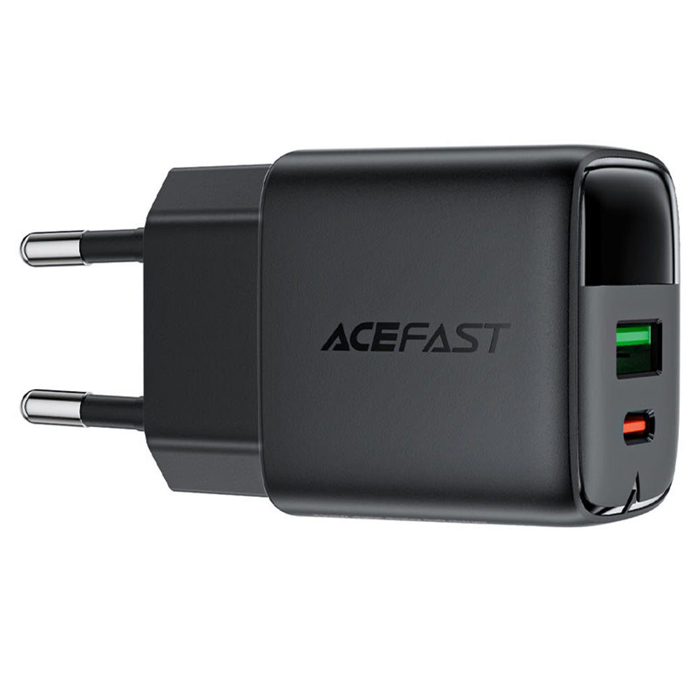 Incarcator Retea Acefast A116 Display, 35W, 3A, 1 x USB-A - 1 x USB-C, Negru