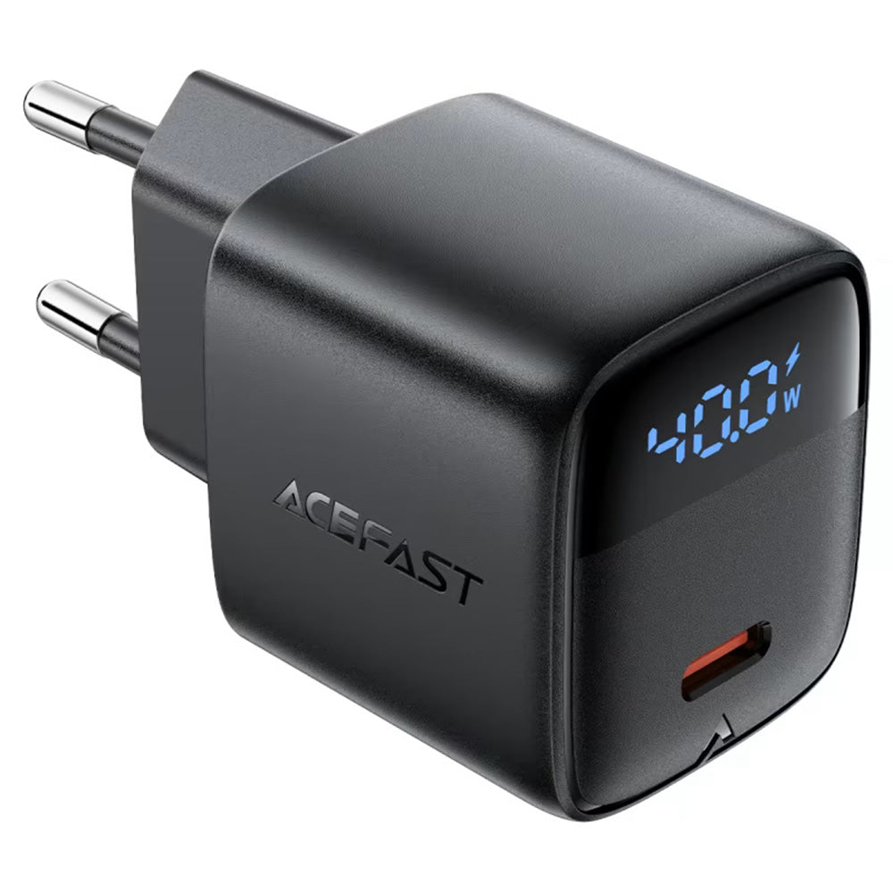 Incarcator Retea Acefast A135 Display, 45W, 3A, 1 x USB-C, Negru