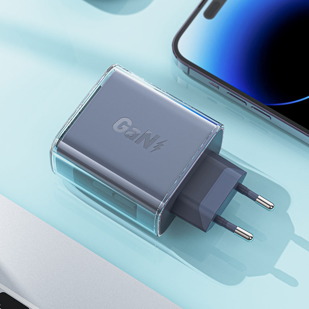 Incarcator Retea Acefast A45 Exploration, 65W, 3.25A, 1 x USB-A - 2 x USB-C, Gri