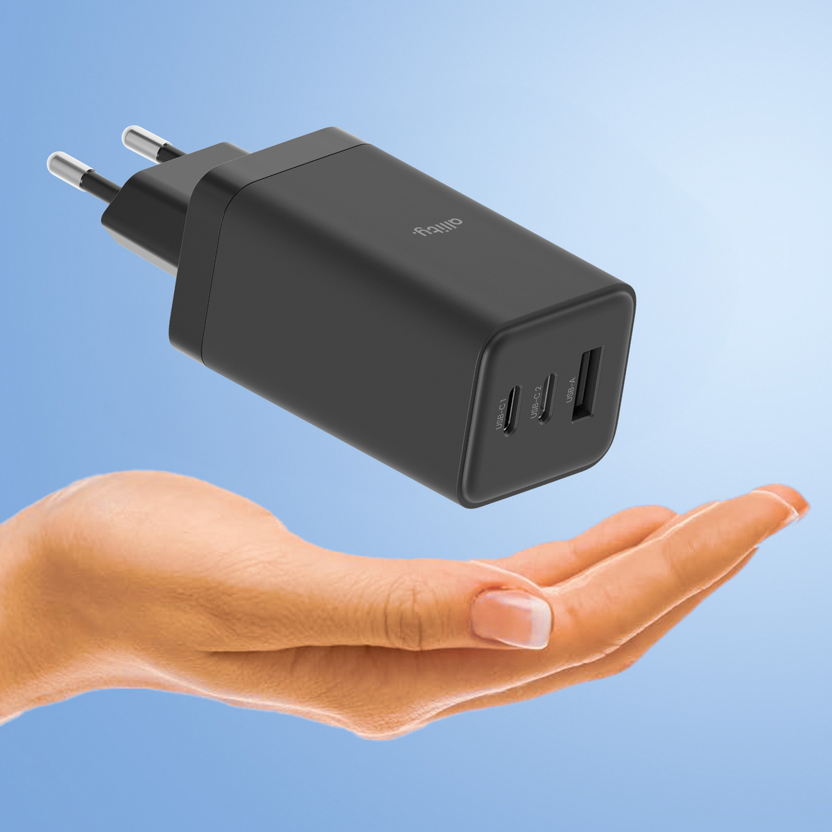 Incarcator Retea Allity. ATC-01-65WACC Fast, 65W, 3.25A, 1 x USB-A - 2 x USB-C, Negru