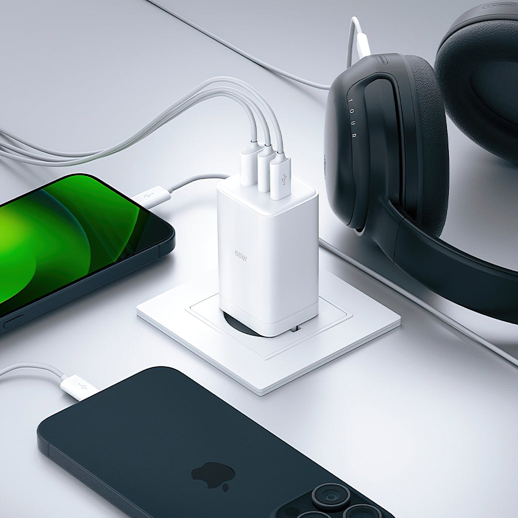 Incarcator Retea Allity. ATC-01-65WACC Fast, 65W, 3.25A, 1 x USB-A - 2 x USB-C, Alb