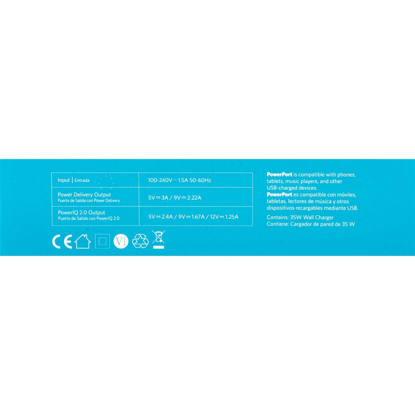 Incarcator Retea Anker PowerPort PD+ 2, 35W, 3A, 1 x USB-A - 1 x USB-C, Alb A2636G21