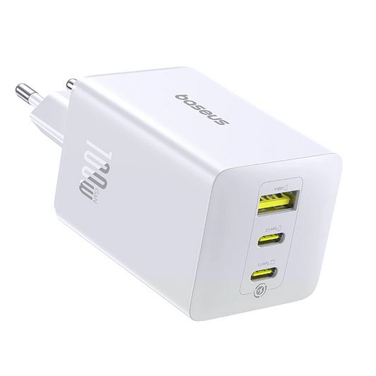Incarcator Retea Baseus EnerFill FE11, 100W, 5A, 1 x USB-A - 2 x USB-C, Alb P10182102213-00