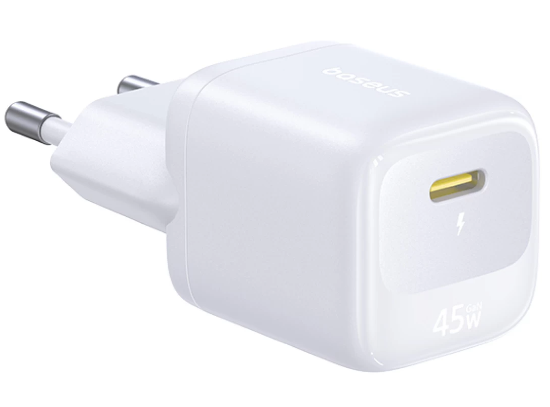 Incarcator Retea Baseus EnerFill FN22, 45W, 3A, 1 x USB-C, Alb E0123301