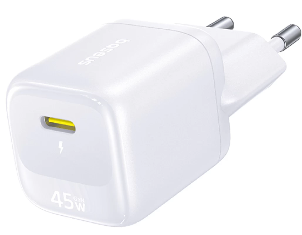 Incarcator Retea Baseus EnerFill FN22, 45W, 3A, 1 x USB-C, Alb E0123301