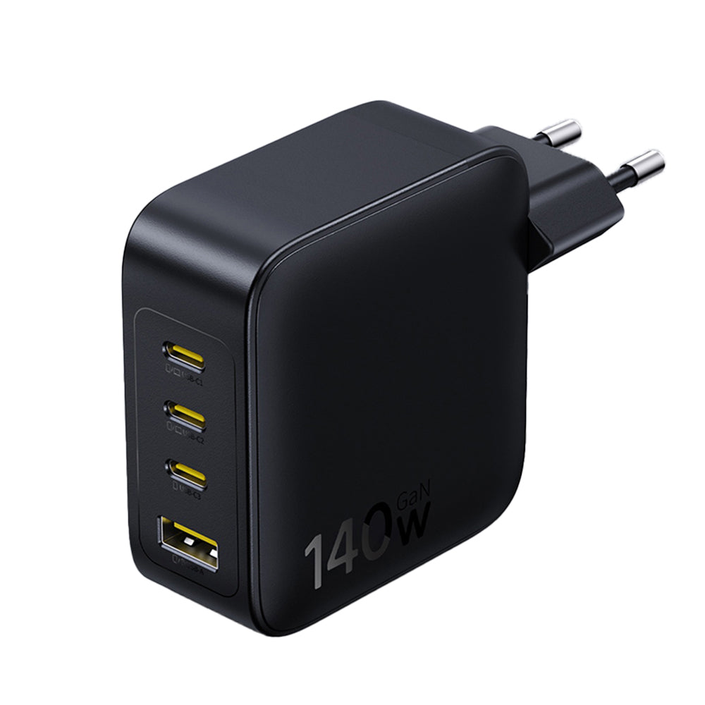 Incarcator Retea Baseus EnerFill FH11, 140W, 5A, 1 x USB-A - 3 x USB-C, Negru E0121J00