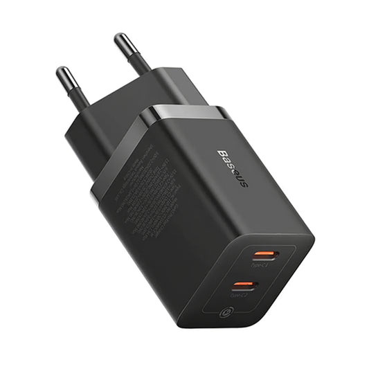 Incarcator Retea Baseus GaN5 Pro, 40W, 3A, 2 x USB-C, Negru CCGP180101