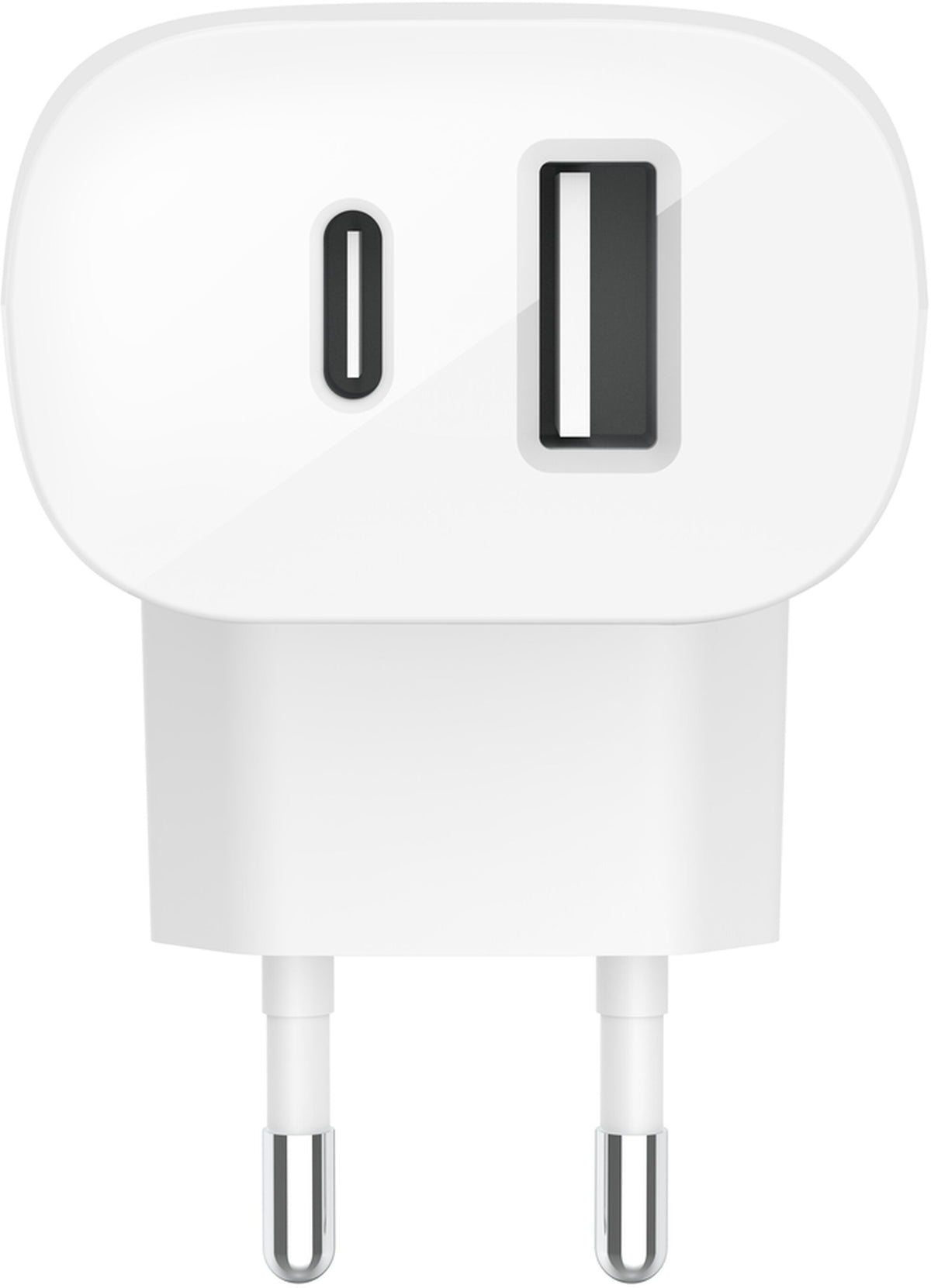 Incarcator Retea Belkin BoostCharge Dual, 37W, 3A, 1 x USB-A - x USB-C, Alb WCB007vfWH
