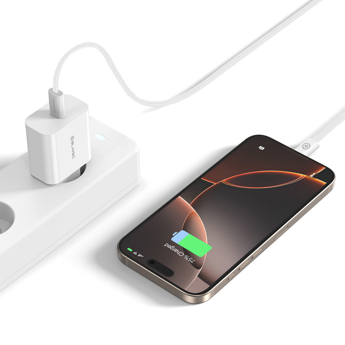 Incarcator Retea Blavec BC-7, 45W, 3A, 1 x USB-C, Alb
