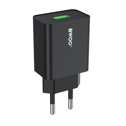 Incarcator Retea BWOO CDA249, 12W, 2.4A, 1 x USB-A, Negru