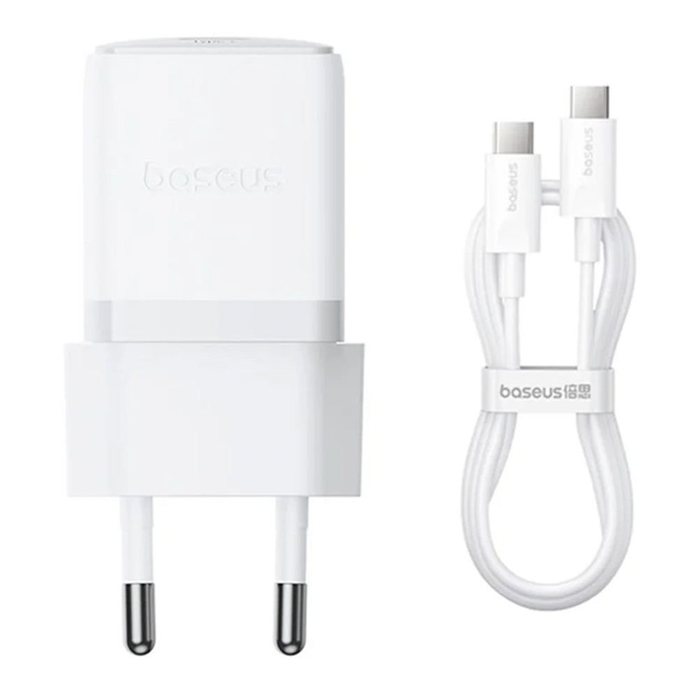 Incarcator Retea Cu Cablu USB-C Baseus Palm, 30W, 3A, 1 x USB-C, Alb P10111605213-01