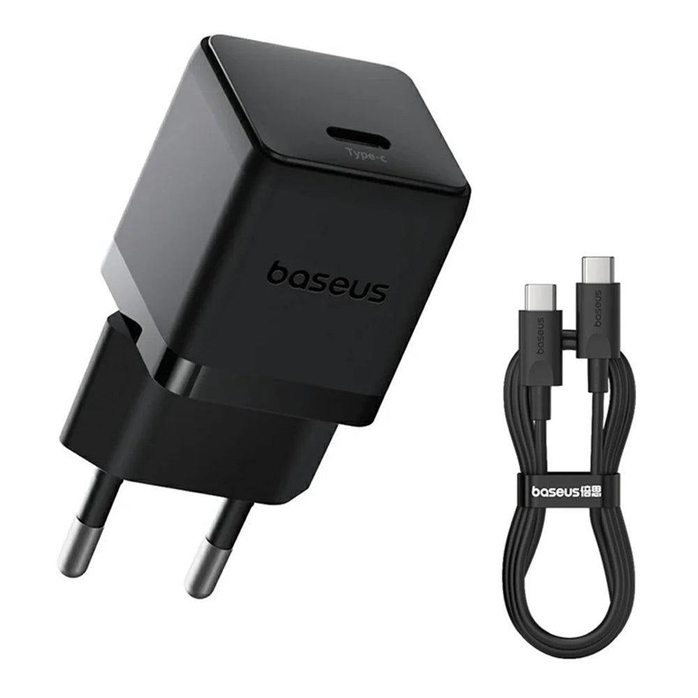 Incarcator Retea Cu Cablu USB-C Baseus Palm, 20W, 3A, 1 x USB-C, Negru P10111602113-01