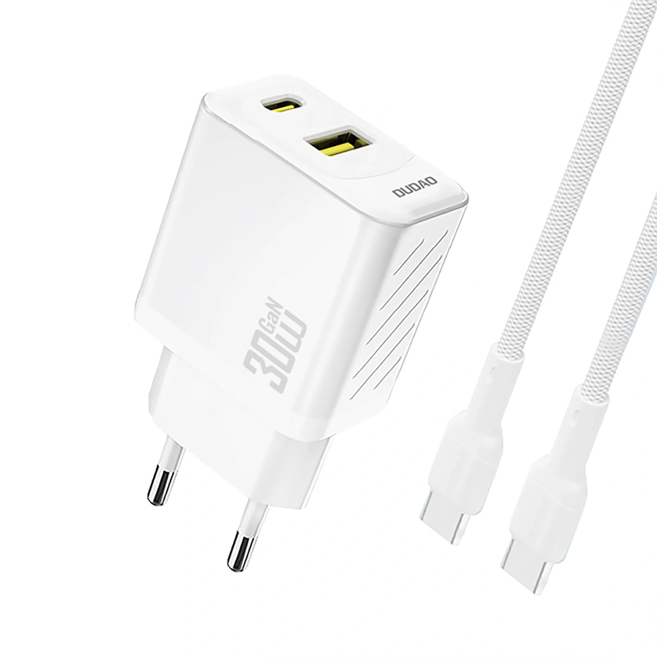 Incarcator Retea Cu Cablu USB-C Dudao A27TCEU, 30W, 1 x USB-A - 1 x USB-C, Alb