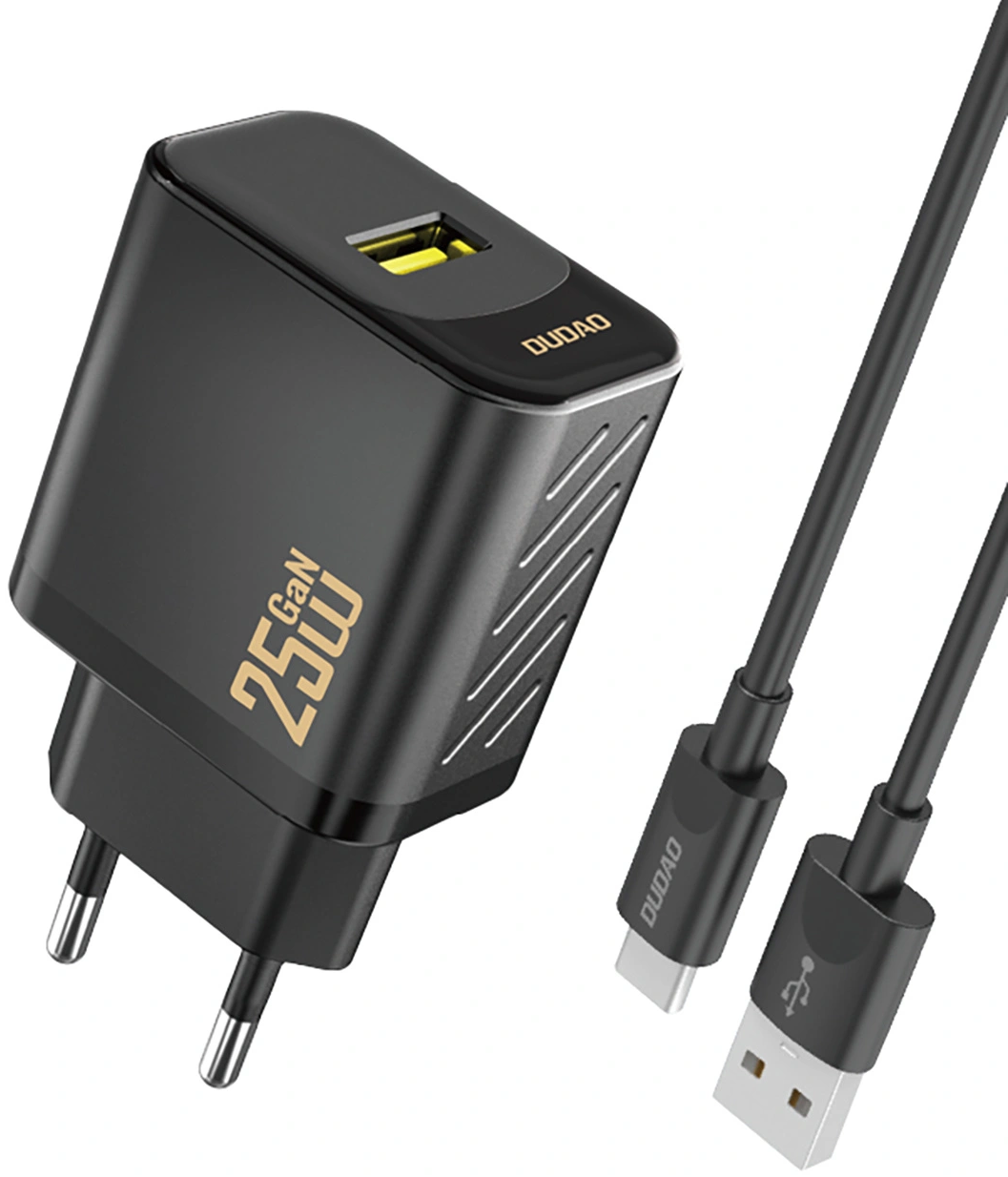 Incarcator Retea Cu Cablu USB-C Dudao A27STEU, 25W, 3A, 1 x USB-A, Negru