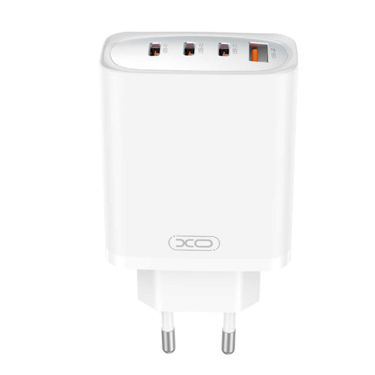 Incarcator Retea Cu Cablu USB-C XO Design CE23, 65W, 3.25A, 1 x USB-A - 3 x USB-C, Alb