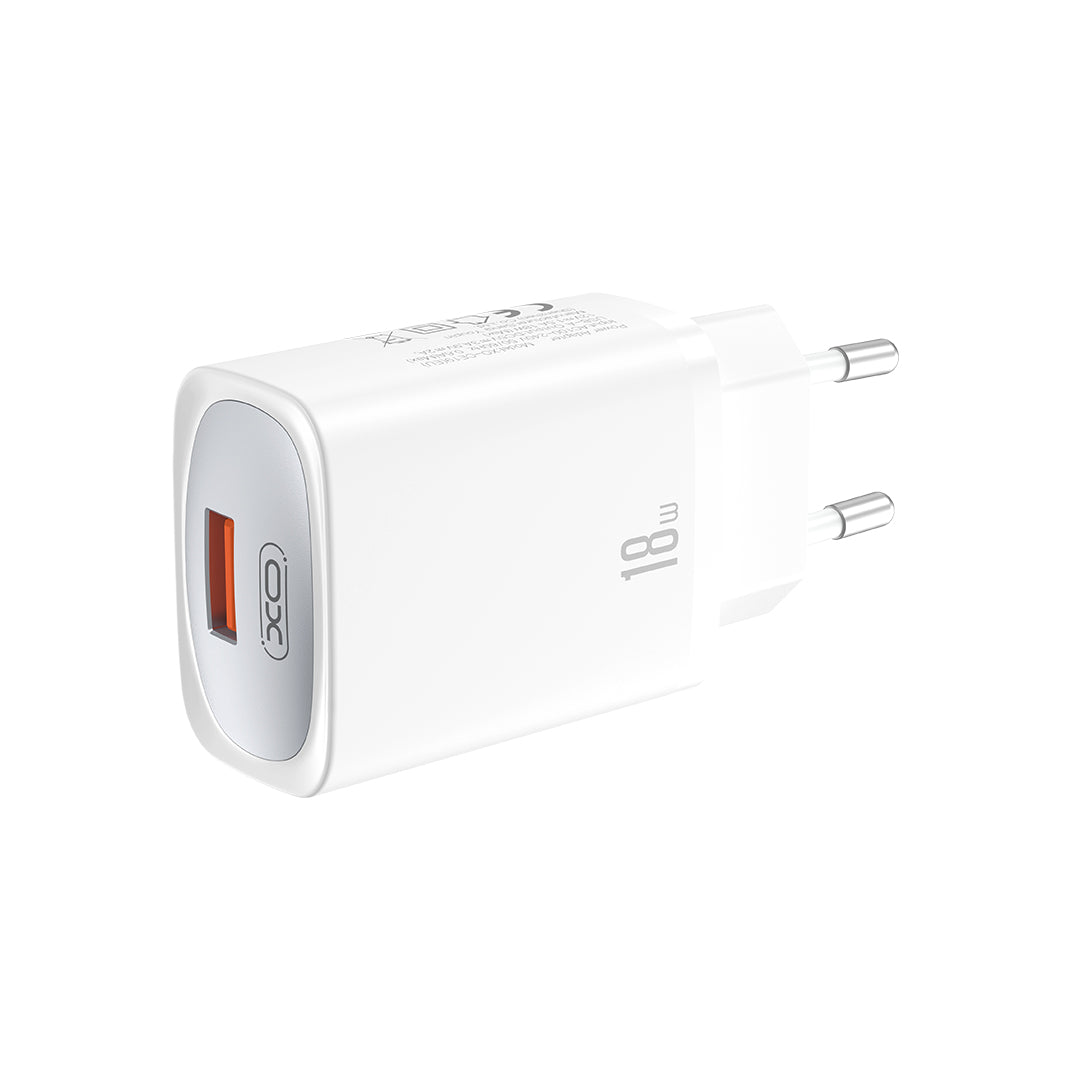 Incarcator Retea Cu Cablu Lightning XO Design CE19, 18W, 3A, 1 x USB-A, Alb