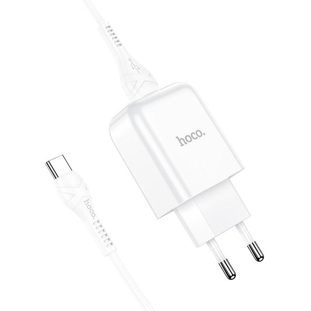 Incarcator Retea Cu Cablu USB-C HOCO N2, 10W, 2A, 1 x USB-A, Alb