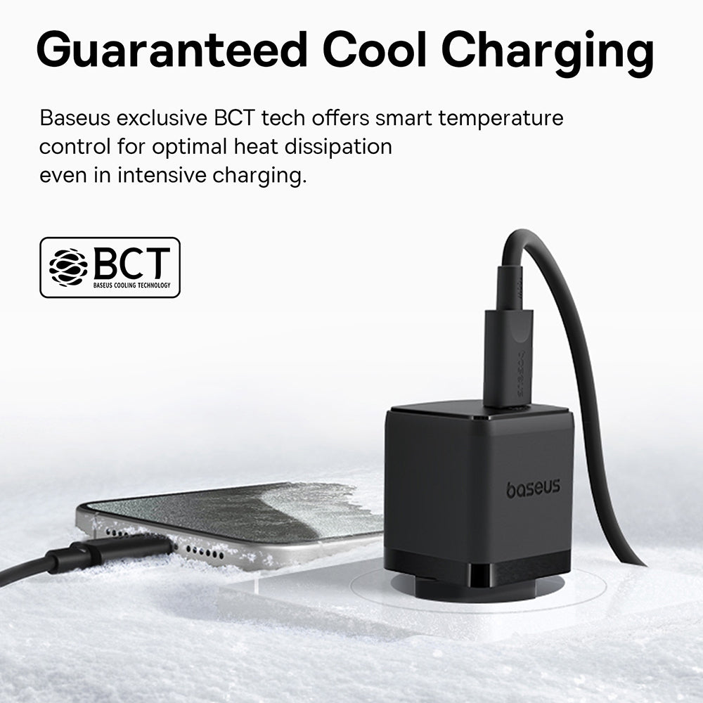 Incarcator Retea Cu Cablu USB-C Baseus Palm, 30W, 3A, 1 x USB-C, Negru P10111605113-01