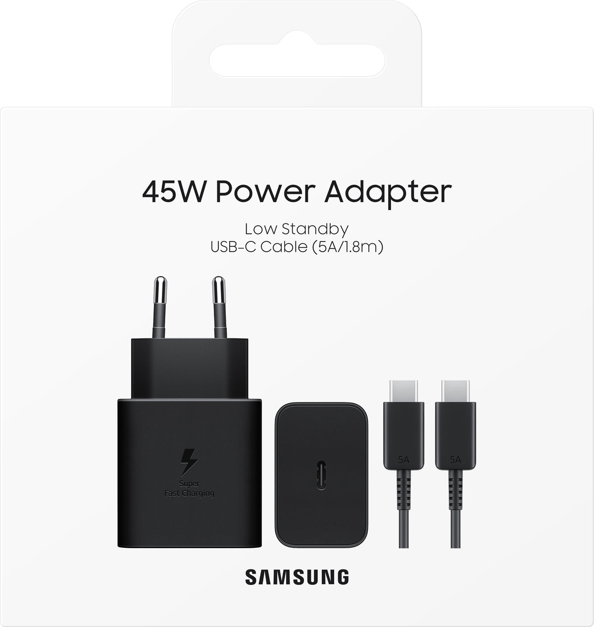 Incarcator Retea Cu Cablu USB-C Samsung, 45W, 4.05A, 1 x USB-C, Negru EP-T4511XBEGEU