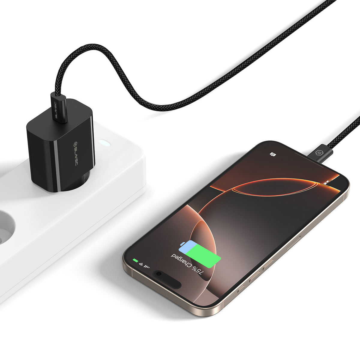 Incarcator Retea Cu Cablu USB-C Blavec BC-7, 45W, 3A, 1 x USB-C, Negru