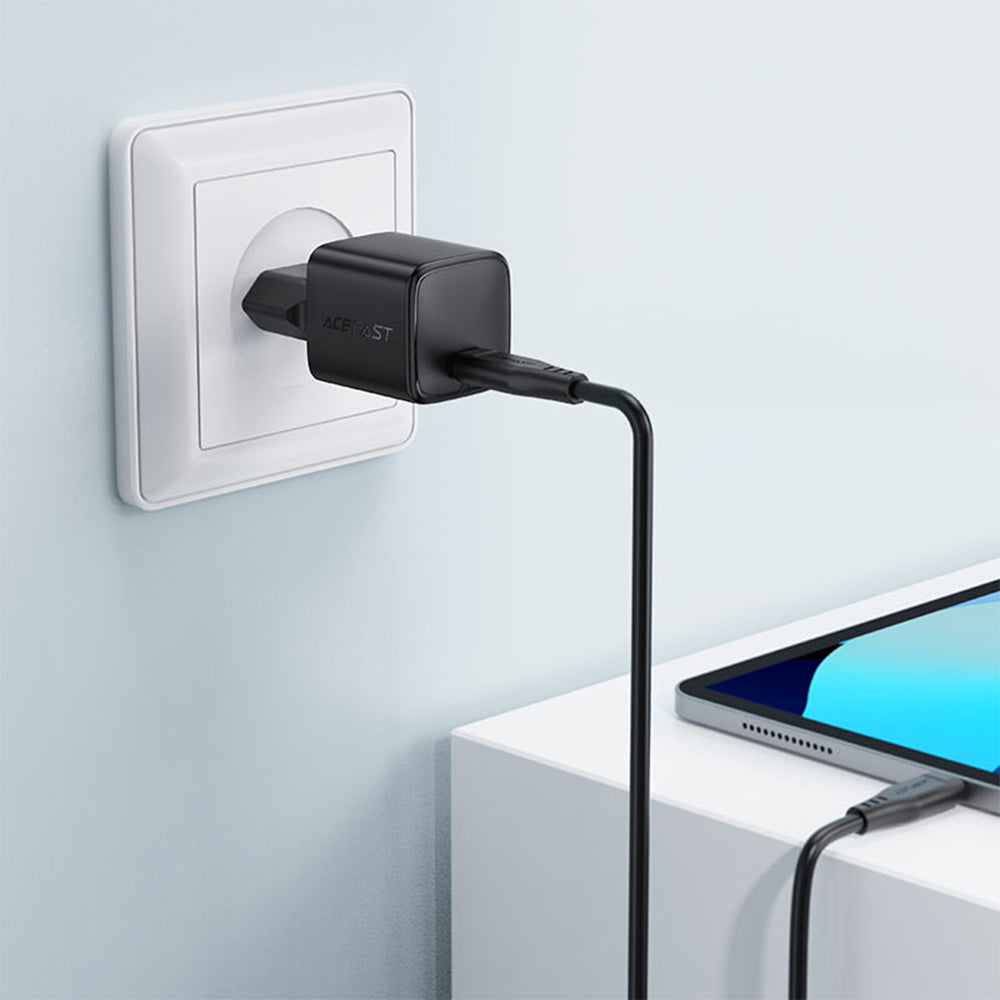 Incarcator Retea Cu Cablu USB-C Acefast A118, 30W, 3A, 1 x USB-C, Negru
