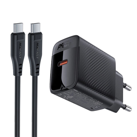 Incarcator Retea Cu Cablu USB-C Acefast A82, 20W, 3A, 1 x USB-C, Negru