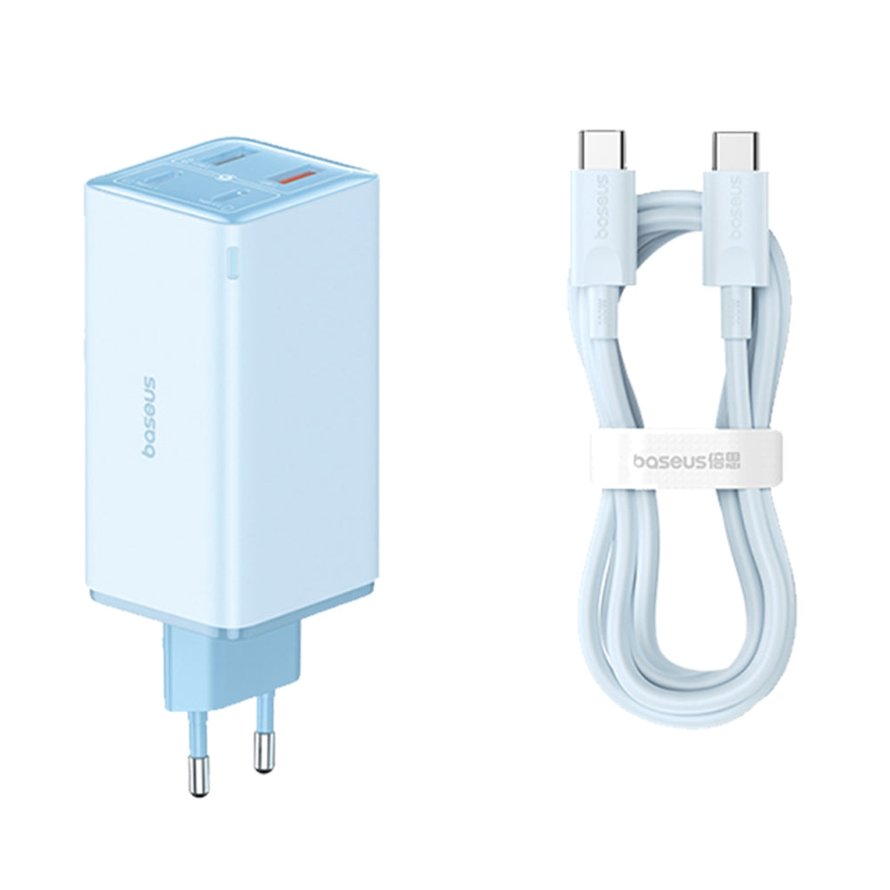 Incarcator Retea Cu Cablu USB-C Baseus GaN6 Pro, 100W, 3.25A, 2 x USB-A - 2 x USB-C, Albastru P10162705312-00