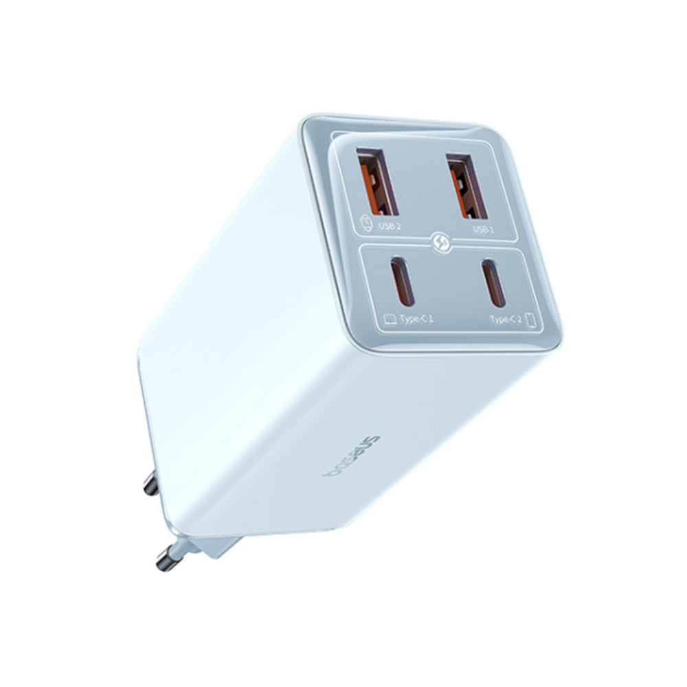 Incarcator Retea Cu Cablu USB-C Baseus GaN6 Pro, 100W, 3.25A, 2 x USB-A - 2 x USB-C, Albastru P10162705312-00