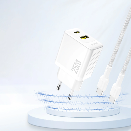 Incarcator Retea Dudao A26T, 25W, 3A, 1 x USB-A - 1 x USB-C, Alb
