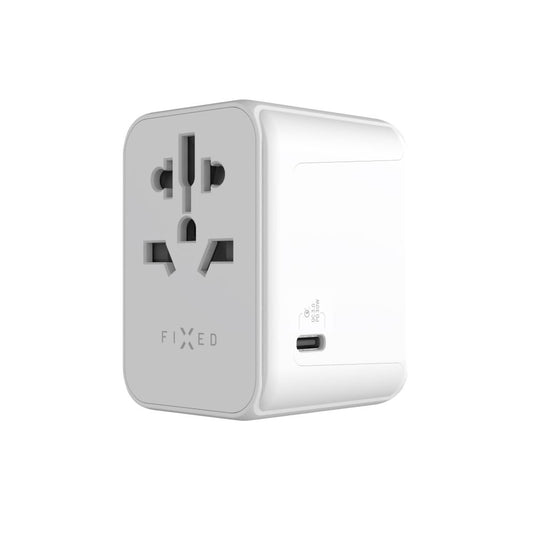 Incarcator Retea Fixed Travel, 30W, 3A, 2 x USB-A - 1 x USB-C, Alb