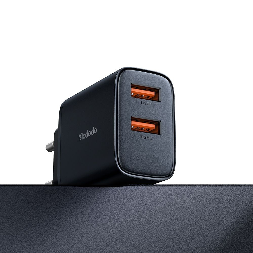 Incarcator Retea McDodo CH-5070 Beryllium, 12W, 2.4A, 2 x USB-A, Negru