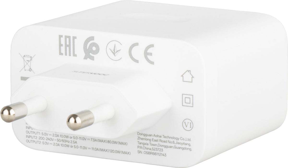 Incarcator Retea OnePlus, 120W, 1 x USB-A, Alb