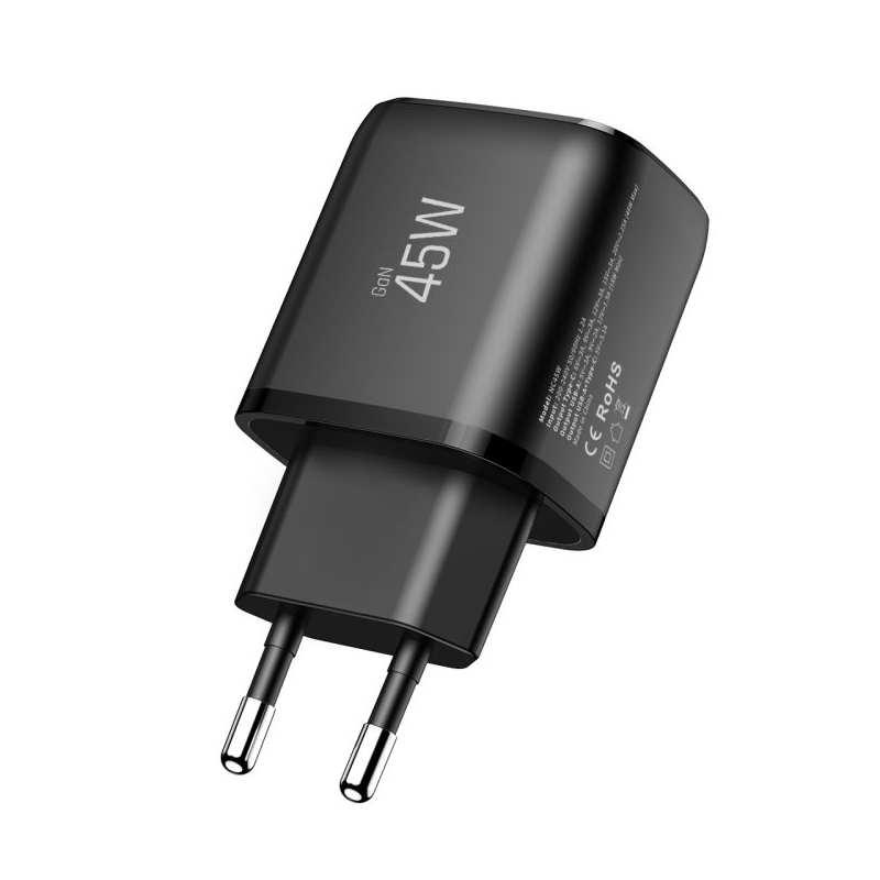 Incarcator Retea Tech-Protect NCA45W, 45W, 3A, 1 x USB-A - 1 x USB-C, Negru