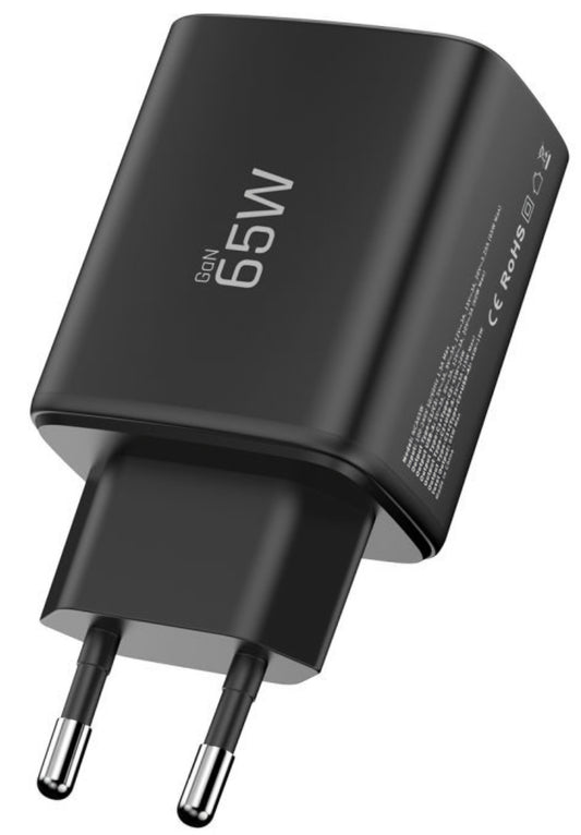 Incarcator Retea Tech-Protect NCA65W, 65W, 3A, 1 x USB-A - 2 x USB-C, Negru