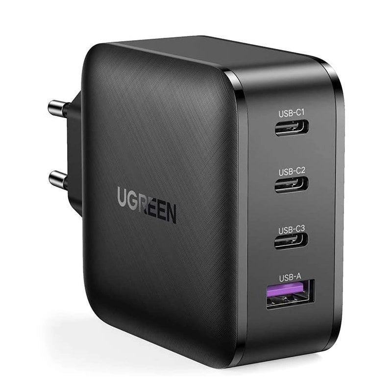 Incarcator Retea UGREEN CD104, 65W, 3A, 1 x USB-A - 3 x USB-C, Negru