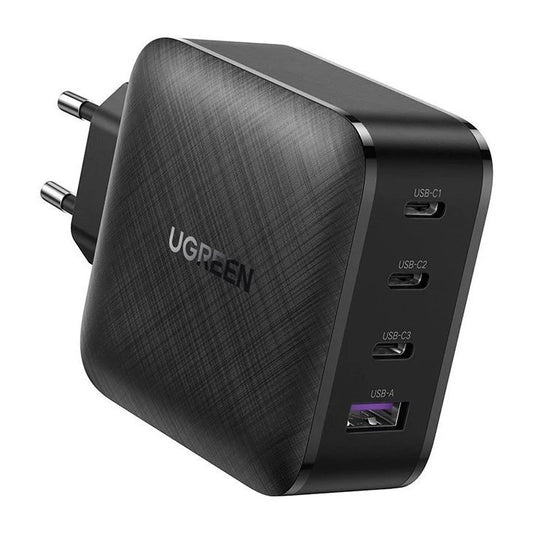 Incarcator Retea UGREEN CD104, 65W, 3A, 1 x USB-A - 3 x USB-C, Negru