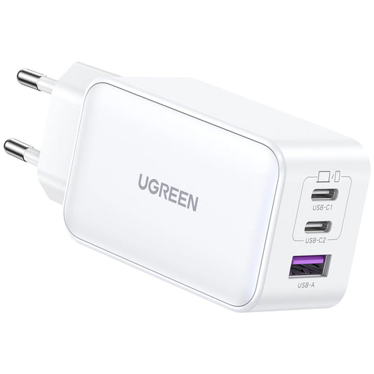 Incarcator Retea UGREEN CD244, 65W, 3A, 1 x USB-A - 2 x USB-C, Gri