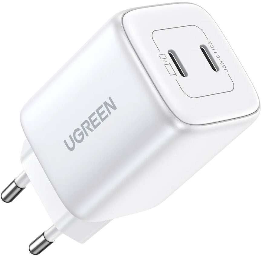 Incarcator Retea UGREEN CD294, 45W, 3A, 2 x USB-C, Alb