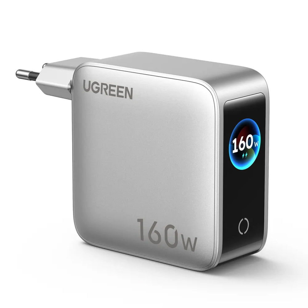 Incarcator Retea UGREEN Nexode Pro X774 (65637B) Display, 160W, 5A, 1 x USB-A - 4 x USB-C, Gri