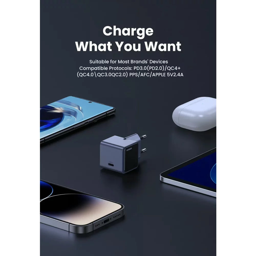 Incarcator Retea UGREEN X503 Nexode Air, 30W, 3A, 1 x USB-C, Gri