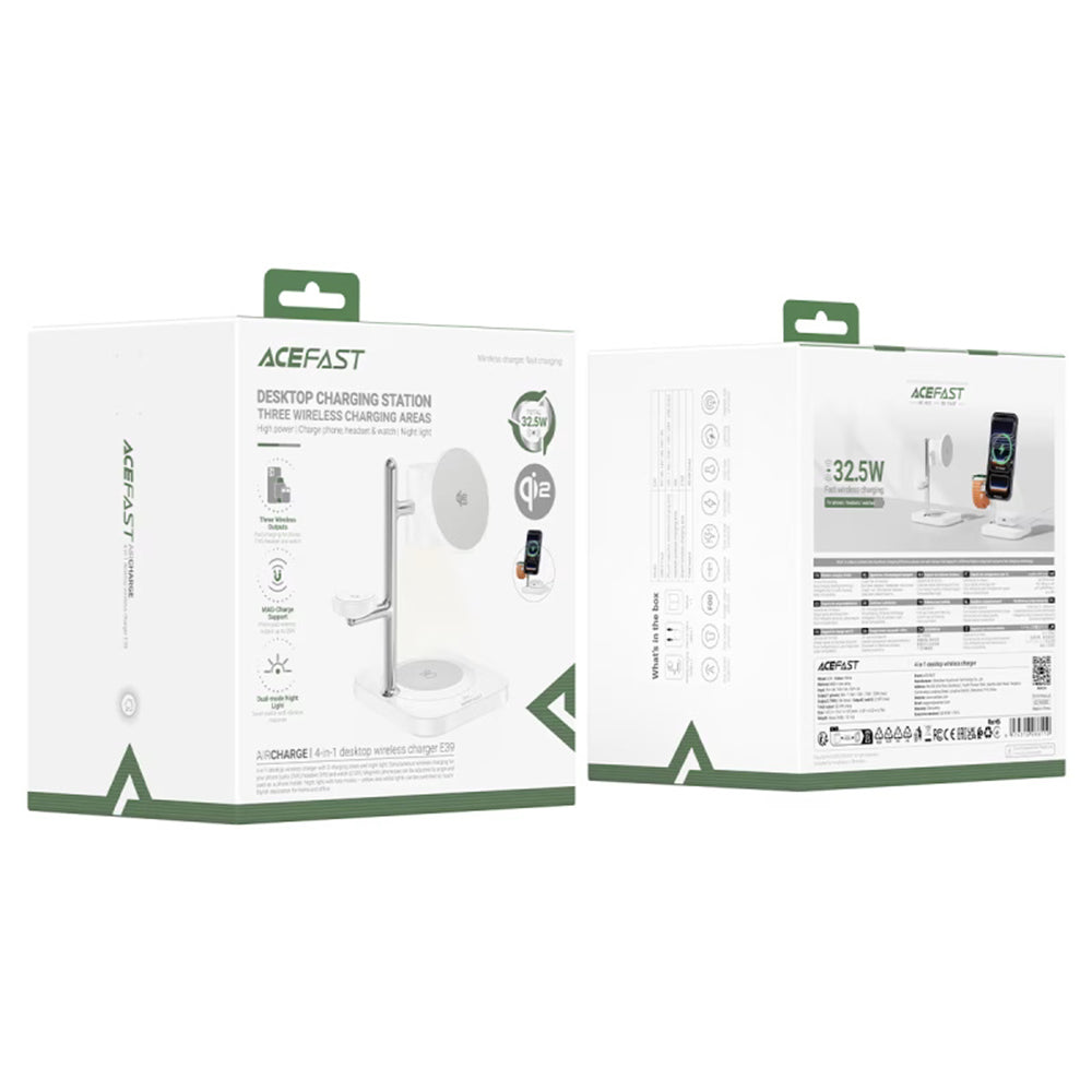 Incarcator Retea Wireless Acefast E39 3in1, 32.5W, Alb