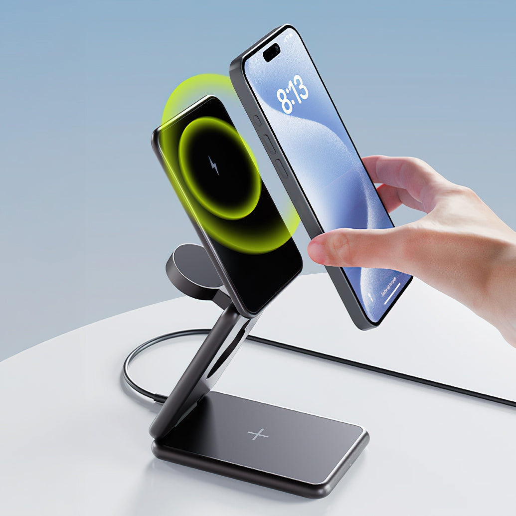 Incarcator Retea Wireless Allity. AWC-230-22WMS 3in1, 22.5W, 1.67A, Gri