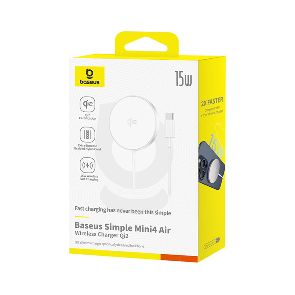 Incarcator Retea Wireless Baseus Simple Mini4 Air, 15W, 1.67A, Argintiu P10278200S11-00