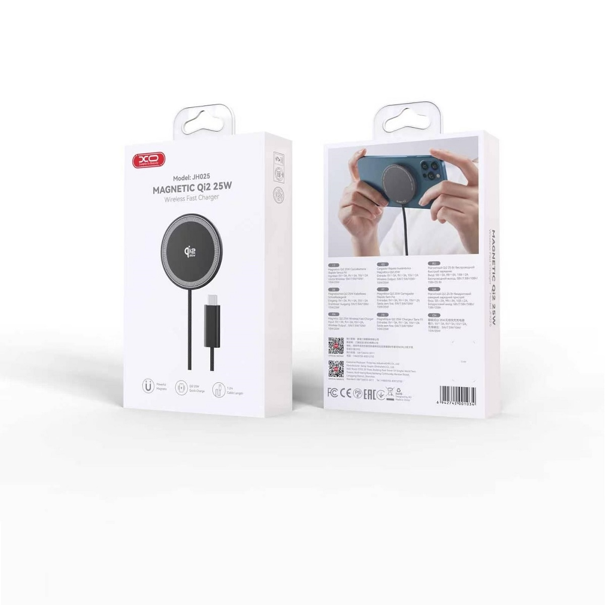 Incarcator Retea Wireless XO Design JH025, 25W, Negru