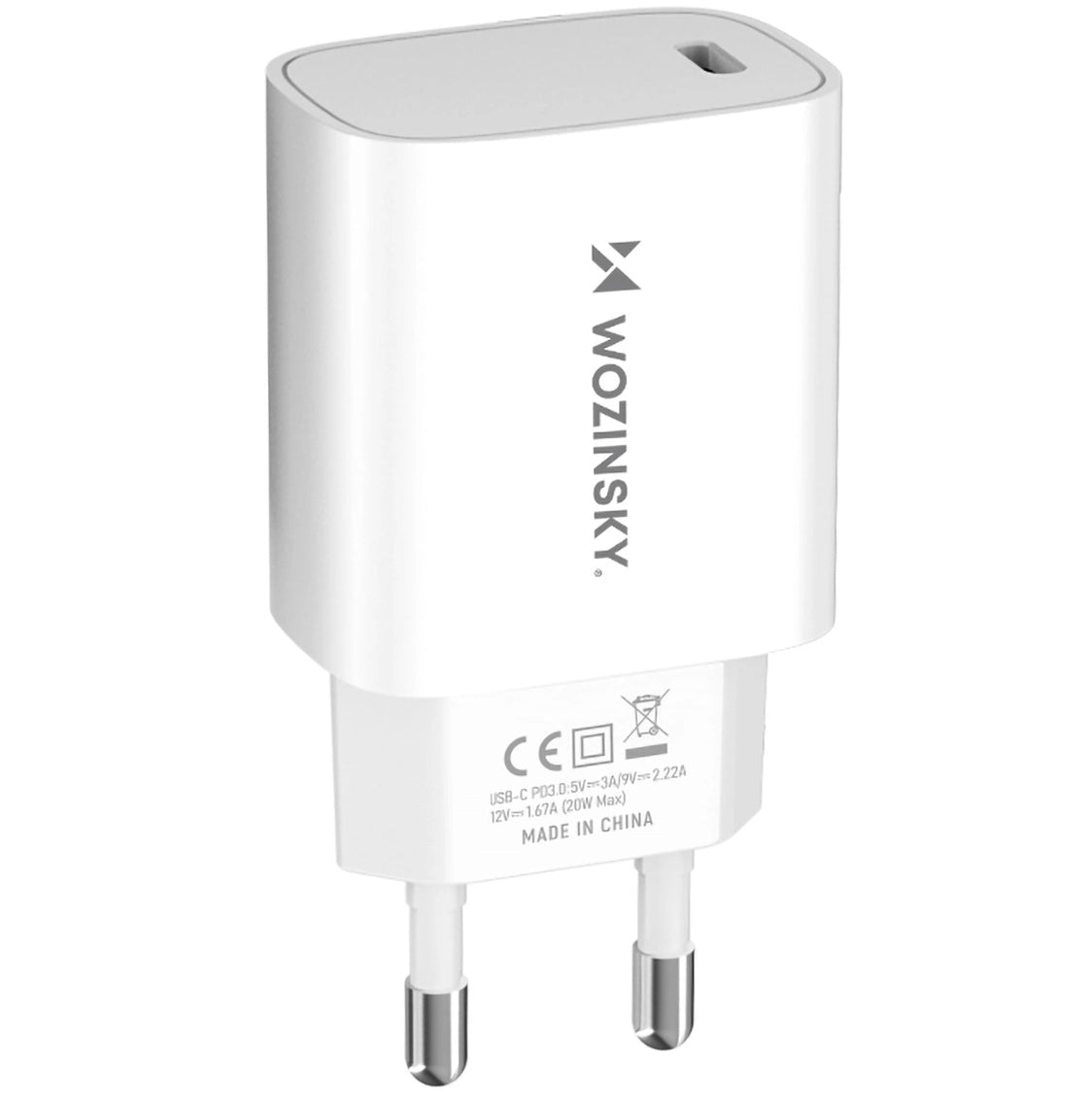 Incarcator Retea WZK WGWCCW, 20W, 3A, 1 x USB-C, Alb