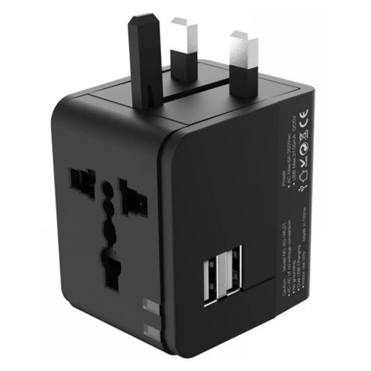 Incarcator Retea XO Design WL01 Travel, 10.5W, 2.1A, 2 x USB-A, Negru