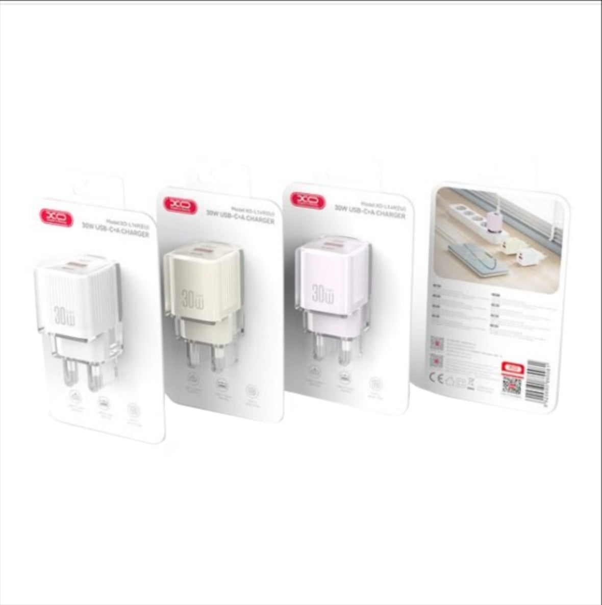 Incarcator Retea XO Design L148, 30W, 3A, 1 x USB-C, Mov